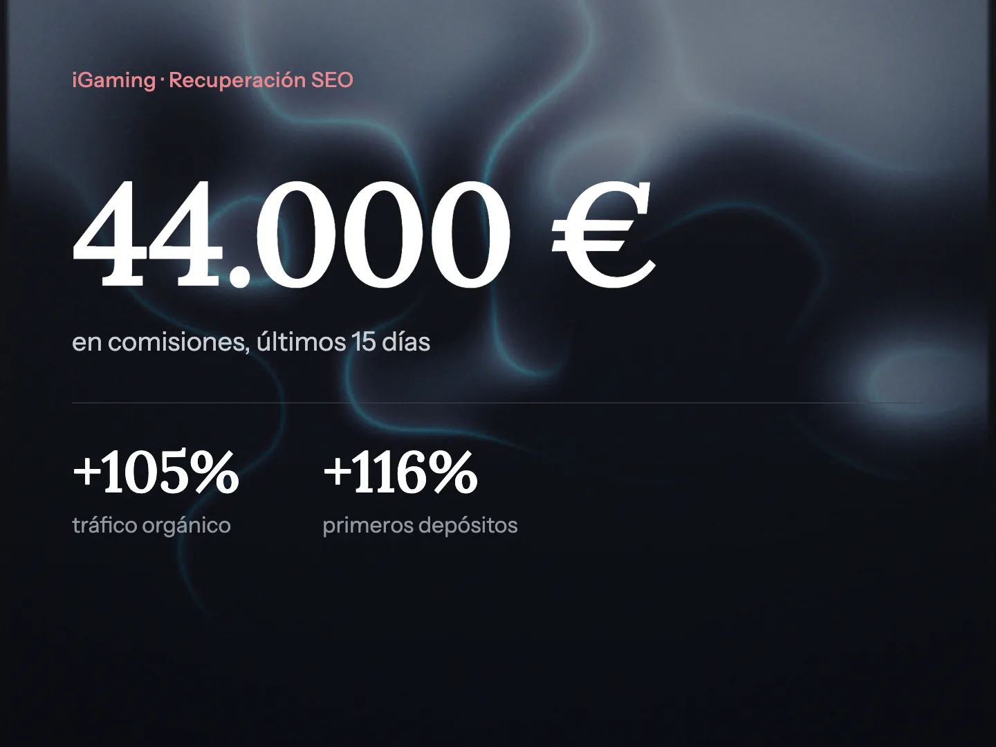 El resultado de la recuperación: 44.000 euros en comisiones, un 105% más de tráfico orgánico y un 116% más de primeros depósitos